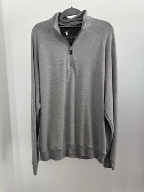 Fairway & Greene Quarter Zip Golf Pullover Men's Large Grey Performance